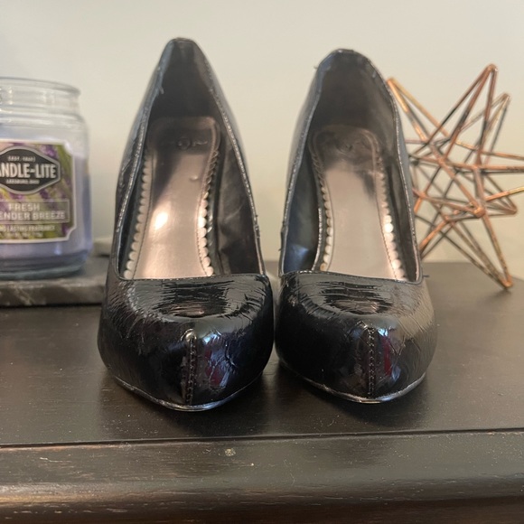 Joey black patent pointed toe stiletto heel 8 - Picture 10 of 11